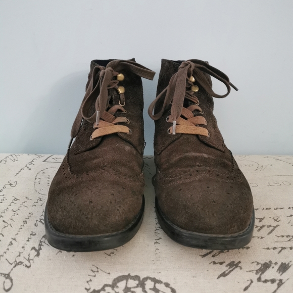 Marc New York Men's mid boots Brown pig suede - Picture 3 of 7